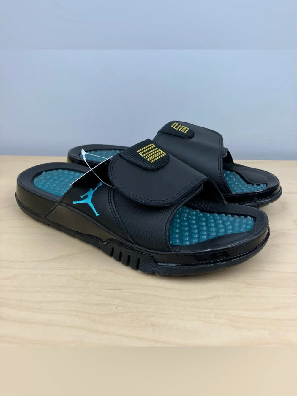 Air Jordan Men’s Size 8.0 Hydro Retro 11 XI Slide Gamma Blue Black Sandals NWT